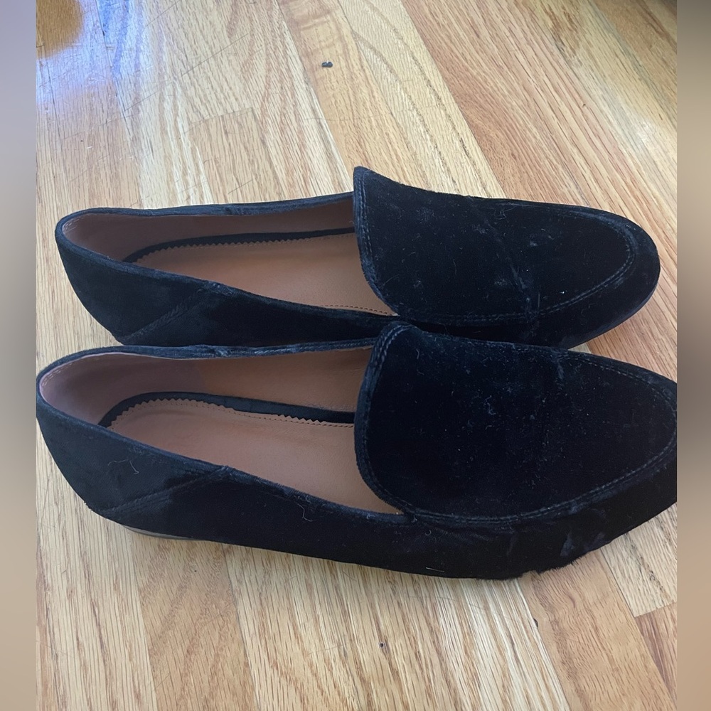 Franco Sarto - Black Velvet Loafers for Women